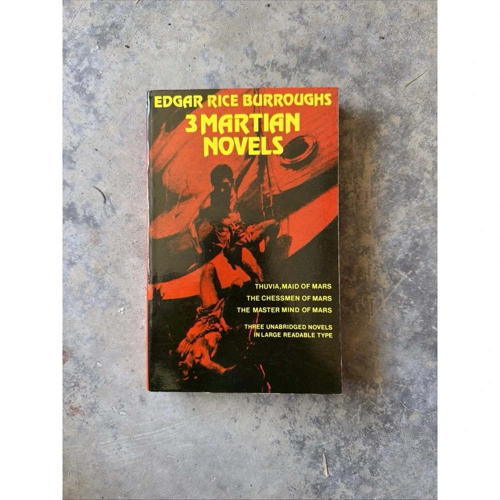 3 Martian Novels - Edgar Rice Burroughs - Dover Trade Paperback - 1962 500 pages
